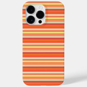 Cute orange red stripes Case-Mate iPhone 14 pro max case