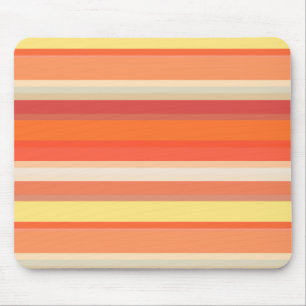 Cute orange red stripes  mouse mat