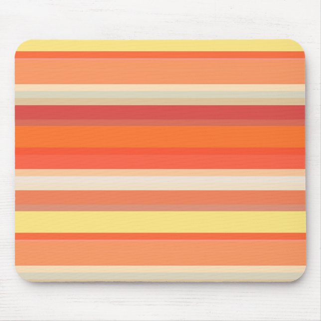 Cute orange red stripes  mouse mat (Front)