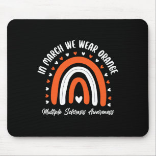 Cute Orange Ribbon Ms Warrior Multiple Sclerosis A Mouse Mat