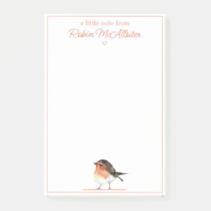 Cute Orange Robin - Simple Elegant  Post-it Notes