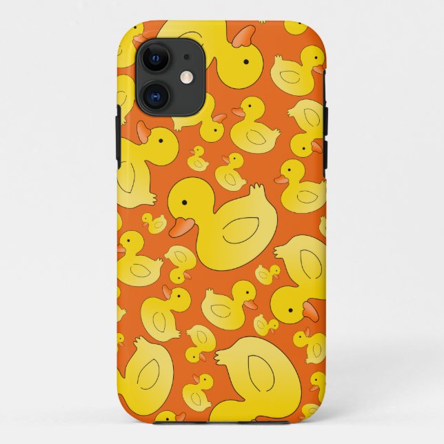 Cute orange rubber ducks Case-Mate iPhone case (Back)