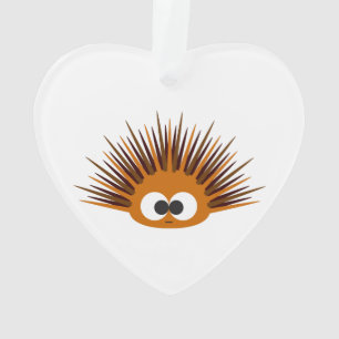 Cute Orange Sea Urchin Ornament