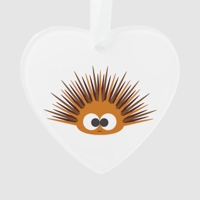 Cute Orange Sea Urchin Ornament (Back)