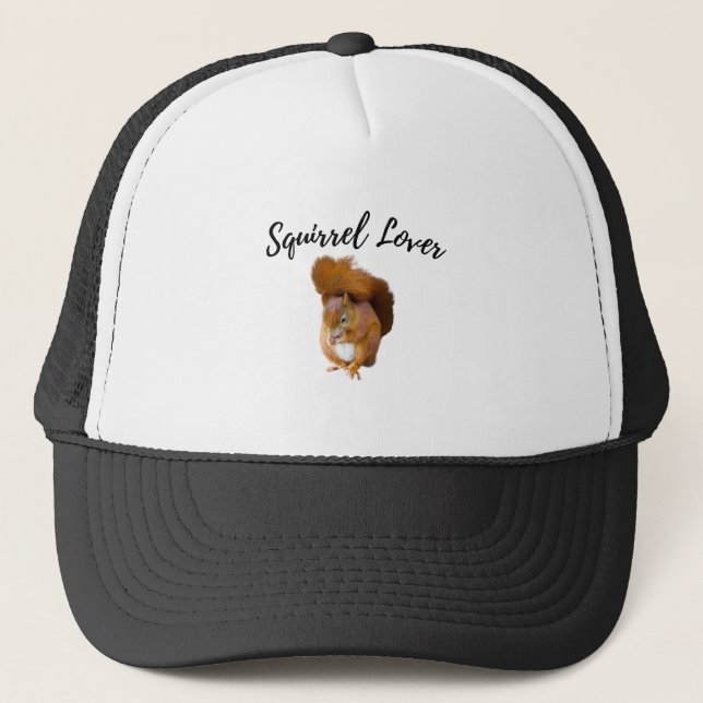 Cute Orange Squirrel Trucker Hat (Front)