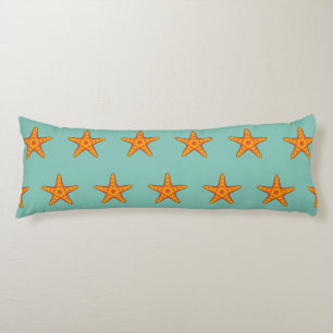 Cute Orange Starfish Cartoon Body Cushion
