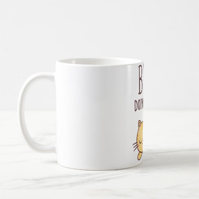 Cute Orange Tabby Cat Busy Doing Nothing Coffee Mug (Left)