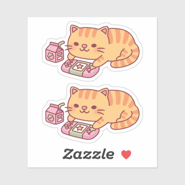 Cute Orange Tabby Cat Chilling With Video Games (Sheet)