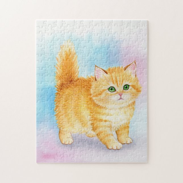 Cute Orange Tabby Cat Jigsaw Puzzle (Vertical)