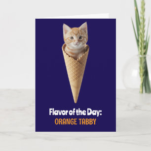 Cute Orange Tabby Cone Greeting Card