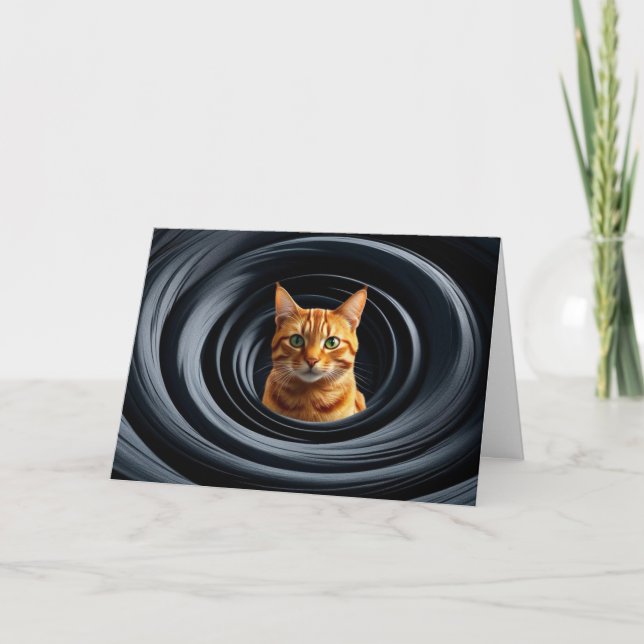 Cute Orange Tabby Gyre Card (Front)