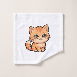Cute Orange Tabby Kitten Bath Towel