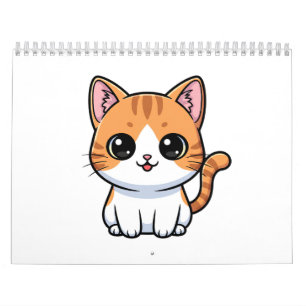 Cute Orange Tabby Kitten Character Calendar
