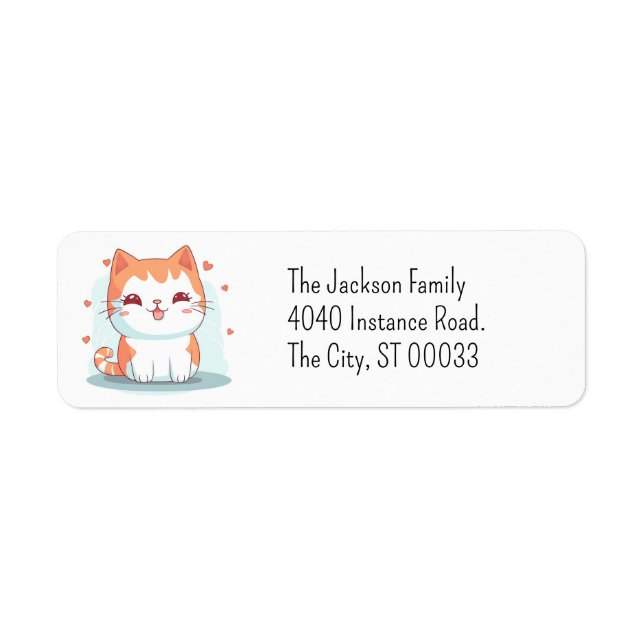 Cute Orange Tabby Kitten Kawaii Chibi (Front)