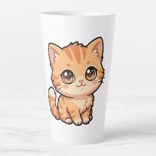 Cute Orange Tabby Kitten Latte Mug