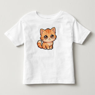 Cute Orange Tabby Kitten Toddler Jersey T-Shirt