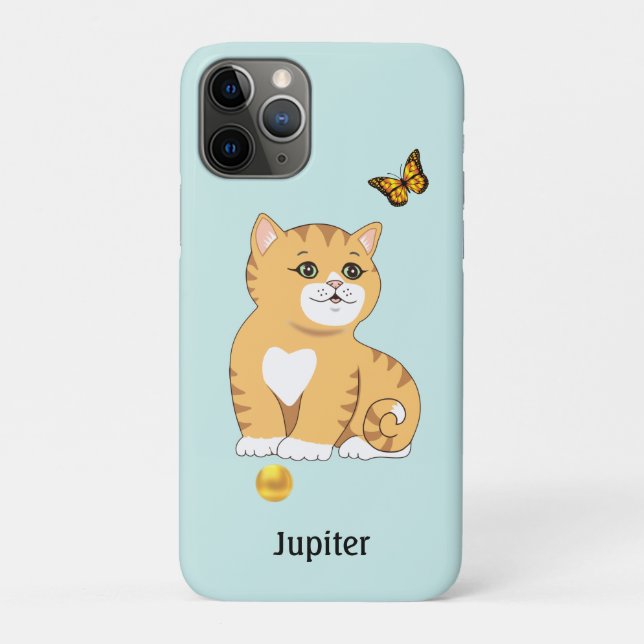 Cute Orange Tabby Kitty Cat Case-Mate iPhone Case (Back)