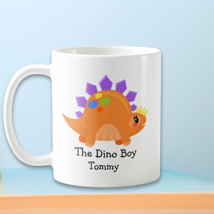 Cute Orange The Dino Boy Kids'  Coffee Mug