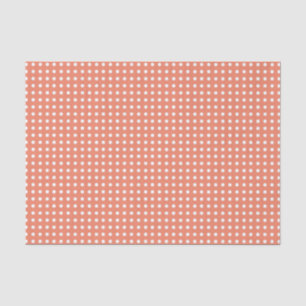 Cute Orange & White Polka Dot Pattern Halloween Tissue Paper