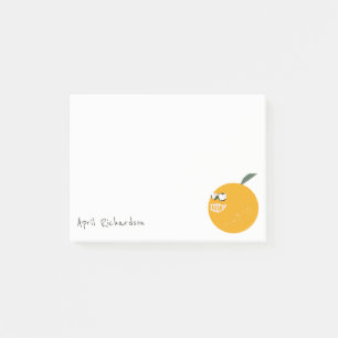Cute Orange With Sunglasses Fruit Kids Hand Drawn  Post-it Notes