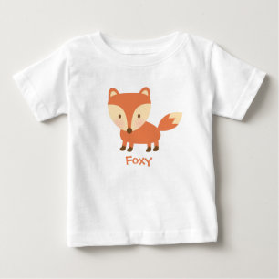 Cute Orange Woodland Fox For Babies Baby T-Shirt