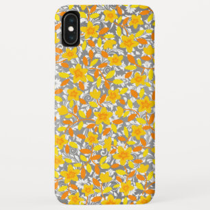 Cute orange yellow white flowers patterns iPhone XS max case