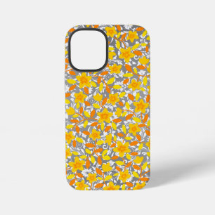 Cute orange yellow white flowers patterns iPhone 12 mini case