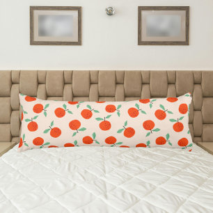 Cute oranges Mediterranean fruit Body Cushion