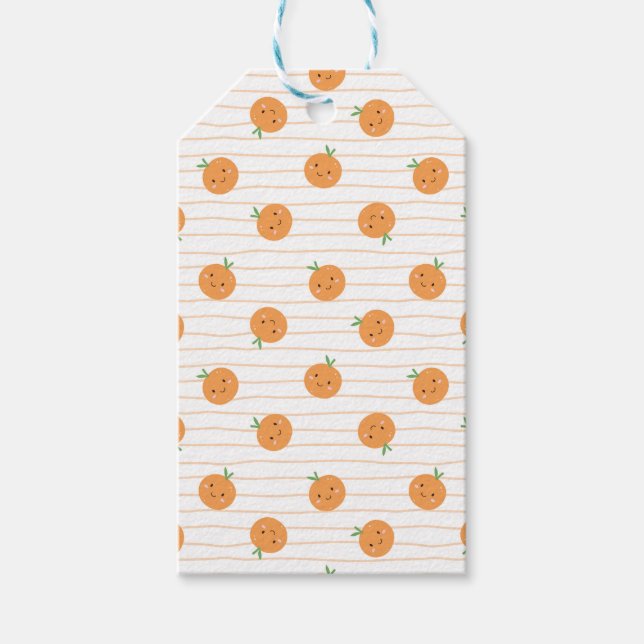 Cute Oranges Print - Gift Tags (Front)