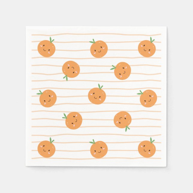 Cute Oranges Print - Napkins (Front)