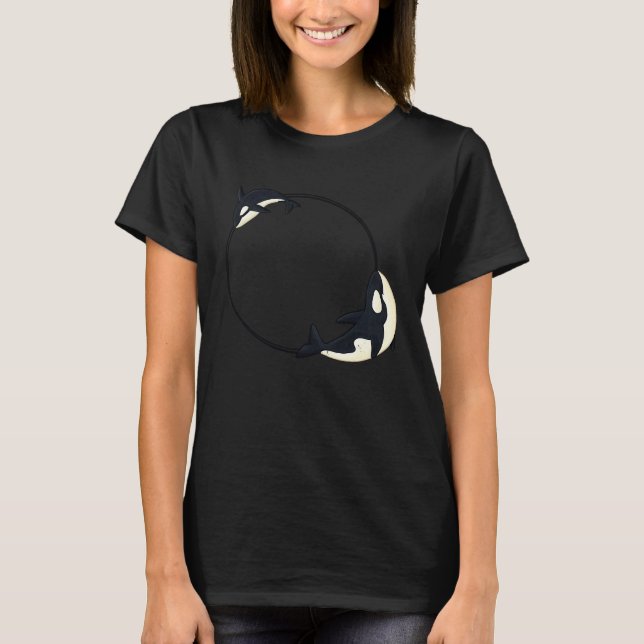Cute Orca Funny Sea Animal Whale Orcas Men Women T-Shirt (Front)