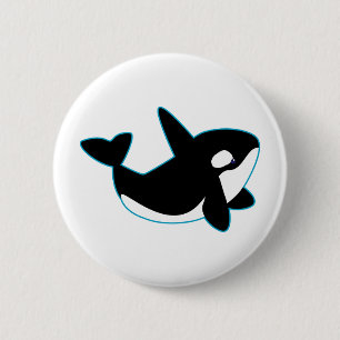 Cute Orca (Killer Whale) 6 Cm Round Badge