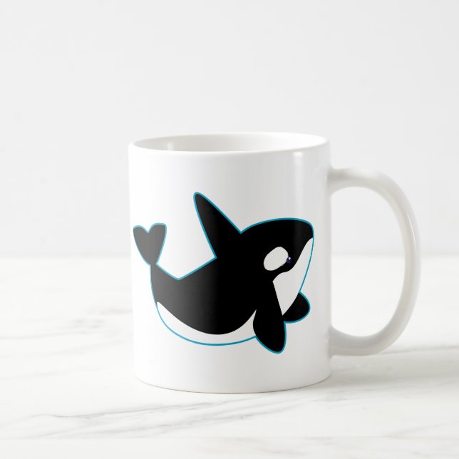 Cute Orca (Killer Whale) Coffee Mug (Right)