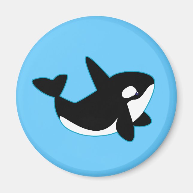 Cute Orca (Killer Whale) Magnet (Front)