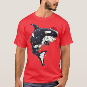 Cute Orca Killer Whale Santa Claus Hat Christmas G T-Shirt
