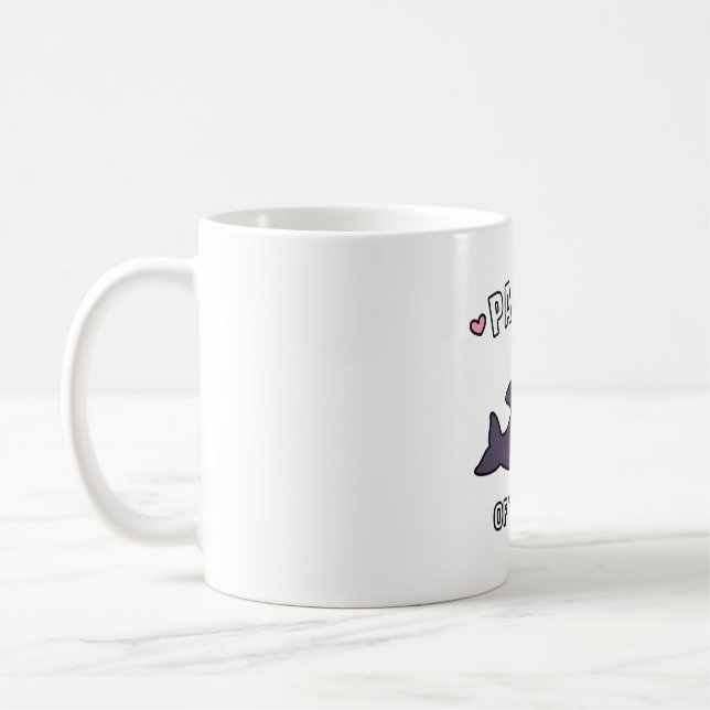 Cute Orca Pandas Of The Sea Doodle Funny Coffee Mug (Left)