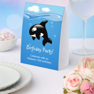 Cute Orca Whale Birthday Party