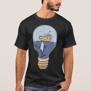 Cute orca whale digital painting, cartoon animal i T-Shirt