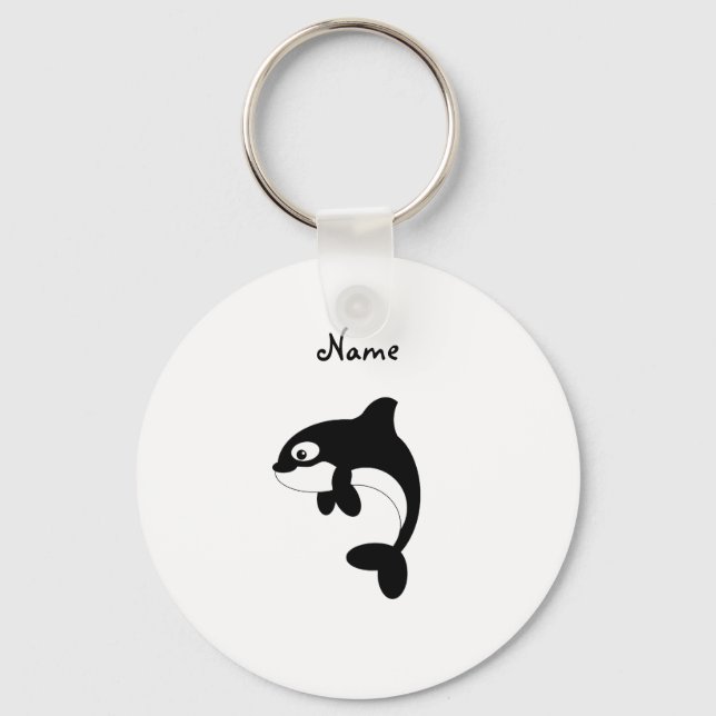 Cute orca whale key ring (Front)