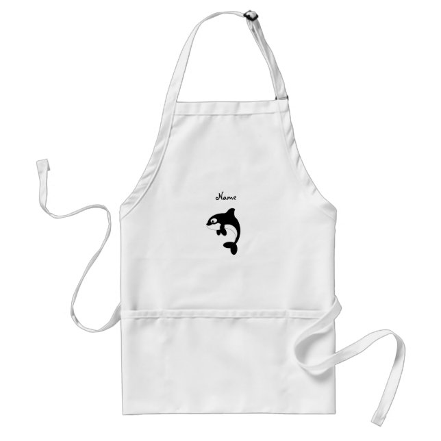 Cute orca whale standard apron (Front)