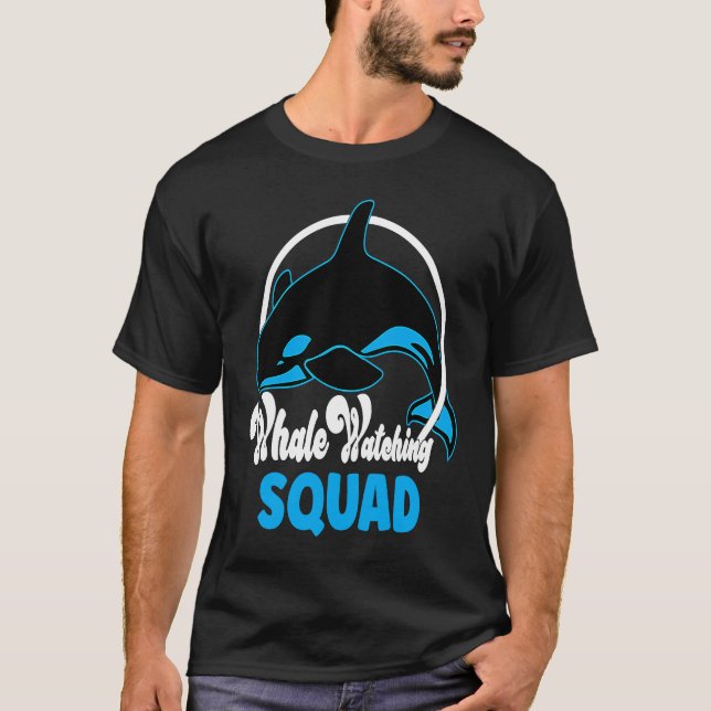 Cute orca whale watching Squad T-Shirt (Front)