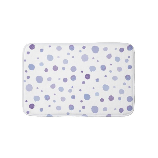 Cute Organic Brushstroke Dot Artwork Bath Mat (Front)
