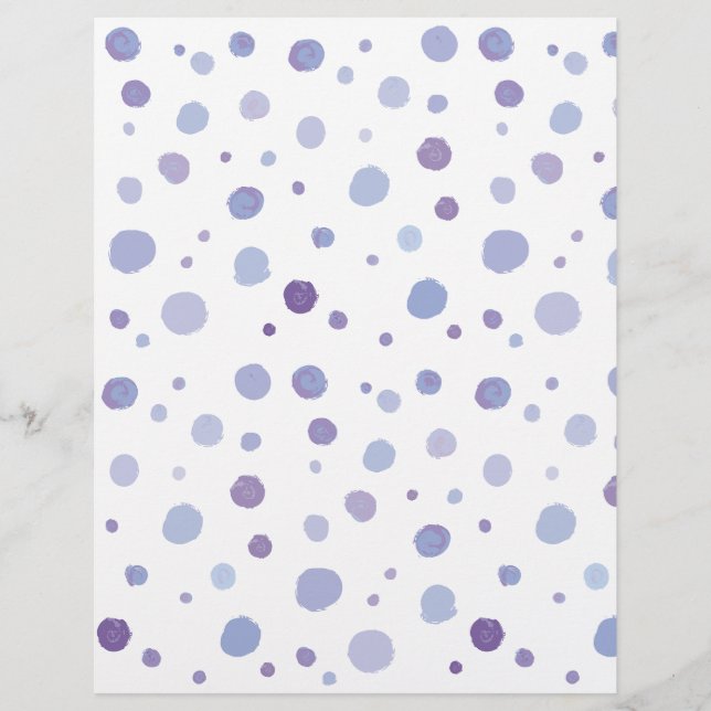 Cute Organic Brushstroke Dot Artwork Custom Letterhead (Front)