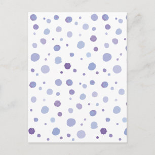 Cute Organic Brushstroke Dot Artwork Holiday Postcard