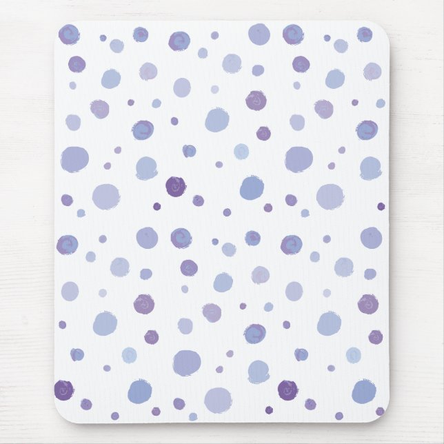 Cute Organic Brushstroke Dot Artwork Mouse Mat (Front)