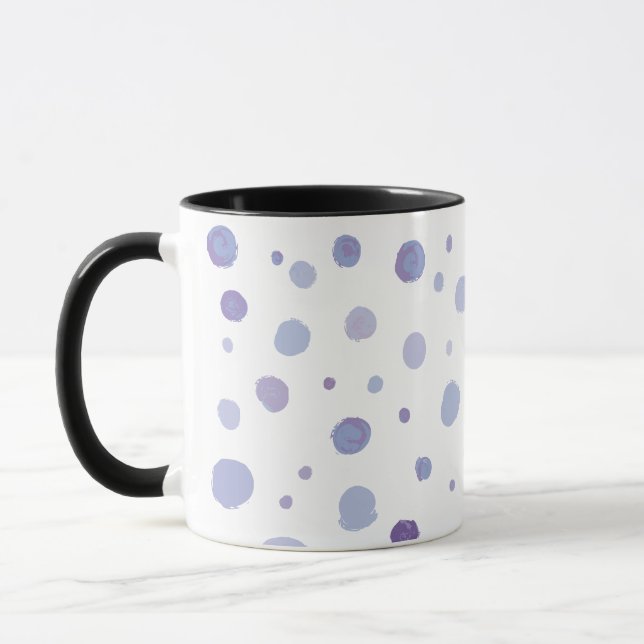 Cute Organic Brushstroke Dot Artwork Mug (Left)