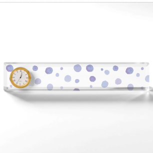 Cute Organic Brushstroke Dot Artwork Nameplate