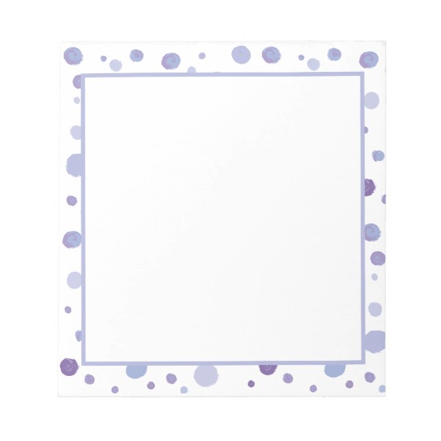 Cute Organic Brushstroke Dot Artwork Notepad (Front)