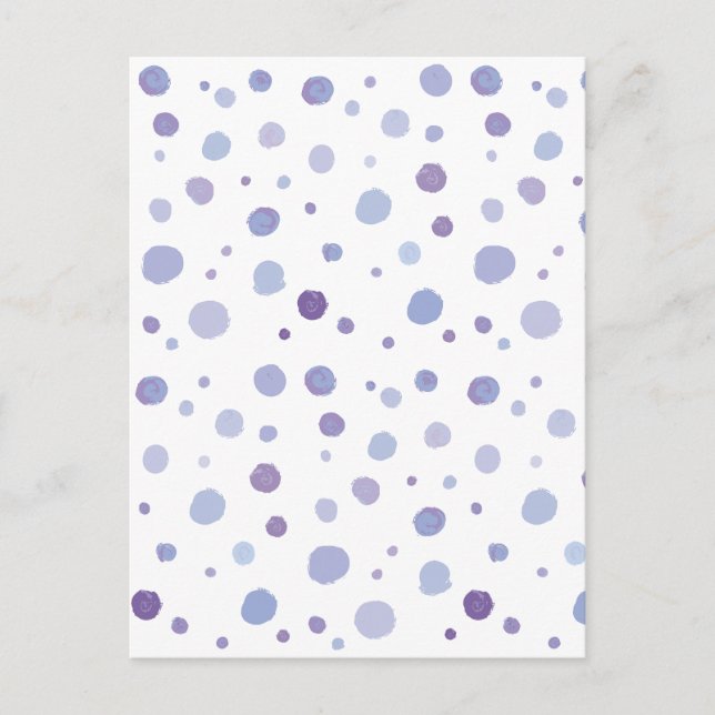 Cute Organic Brushstroke Dot Artwork Postcard (Front)