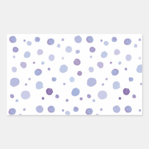 Cute Organic Brushstroke Dot Artwork Rectangular Sticker